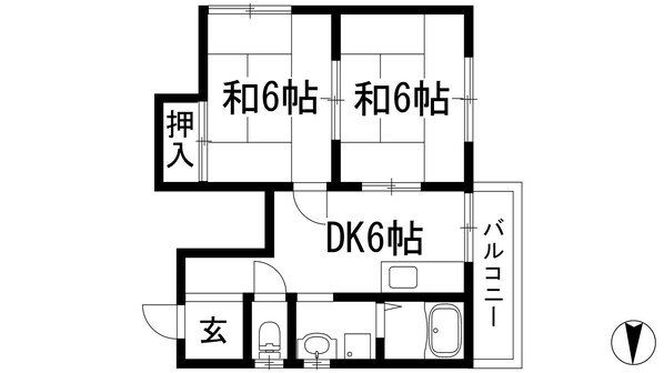 サンハイツ有堀の物件間取画像